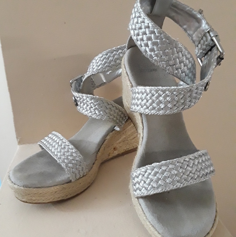 Girls  silver platform shoes